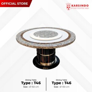 Meja Makan Marmer T46-150