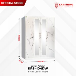 Lemari Pakaian Besi 4 Pintu KRS D4DW