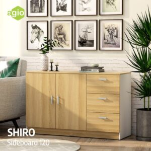 Sideboard Shiro 120 White-Tuscany