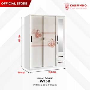 Lemari Pakaian Besi KRS W15B