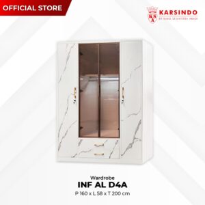 Lemari Pakaian Besi 4 Pintu INF AL-D4A