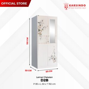 Lemari Pakaian Besi 2 Pintu KRS D2B