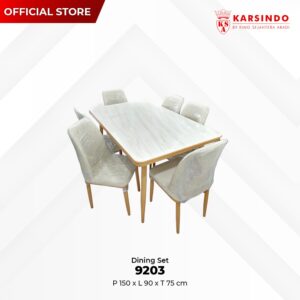 Meja Makan Marmer 9203+Kursi Makan
