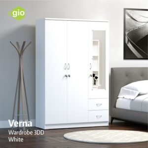 Lemari Pakaian Verna Wardrobe 3DD White
