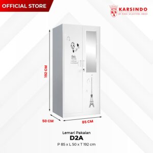 Lemari Pakaian Besi 2 Pintu KRS D2A