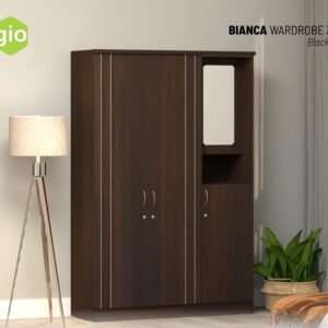 Lemari Pakaian Bianca Wardrobe 3DM Black Oak