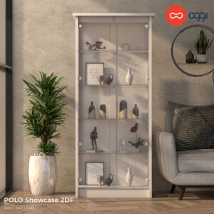 Lemari Hias Polo Showcase 2DF White