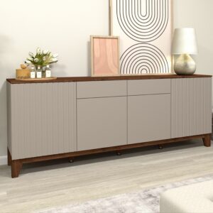 Sideboard Denver 200 Beige-American Walnut