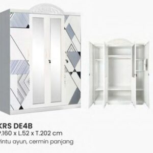 Lemari Pakaian Besi 4 Pintu KRS DE4B