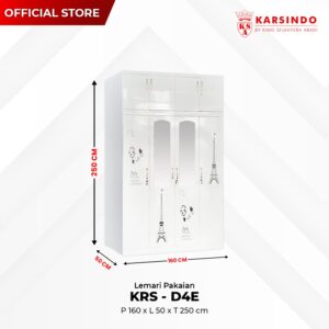 Lemari Pakaian Besi 4 Pintu KRS D4E
