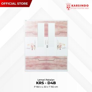 Lemari Pakaian Besi 4 Pintu KRS D4B