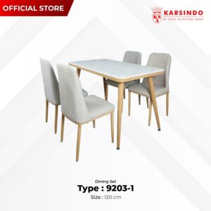 Meja Makan Marmer 9203-1+Kursi Makan