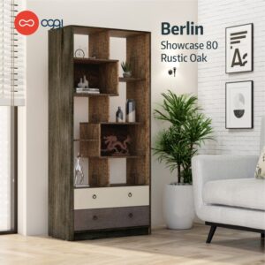 Lemari Hias Berlin Showcase 80 Rustic Oak