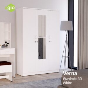 Lemari Pakaian Verna Wardrobe 3D White
