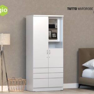 Lemari Pakaian Tutto Wardrobe 2DM White