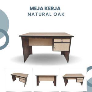Meja Kerja Mk 02 Natural Oak