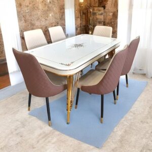 Meja Makan T Y10 + 6 Kursi