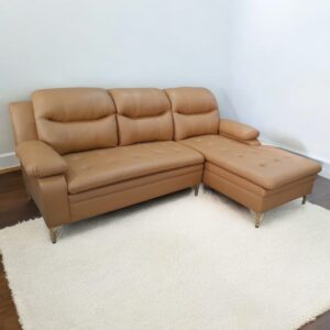 Sofa L Cokelat