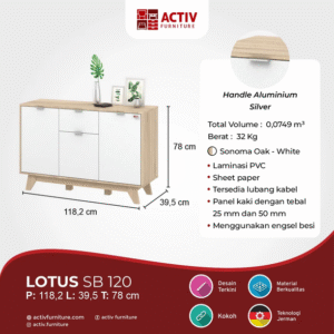 Buffet Lotus SB 120 Sonoma Oak