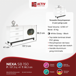 Buffet Nexa SB 150 White Glossy